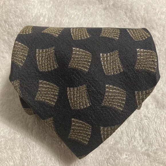 Giorgio Armani Other - GIORGIO ARMANI Cravatte Mens Silk Necktie ITALY Luxury Geometric Design Grey